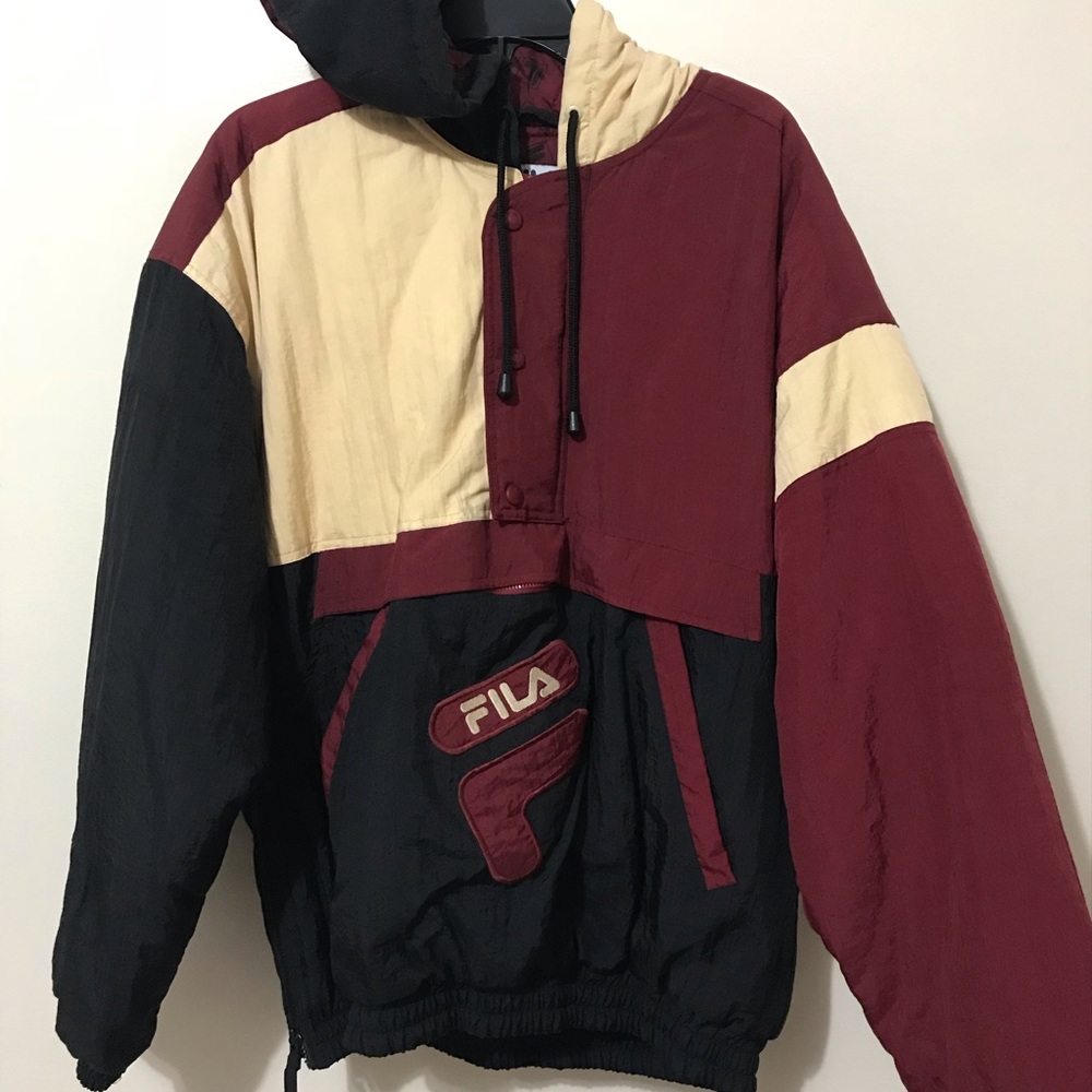 Size L Vintage Fila Jacket 90s Color Block